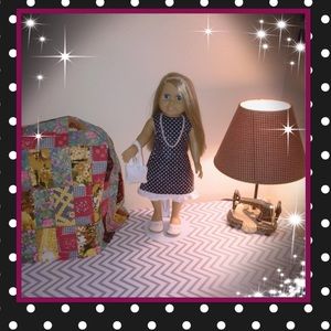 Doll Polka Dot Dress Custom handmade 18" outfit